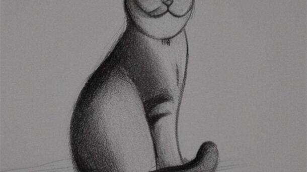 Jak narysować siedzącego kota